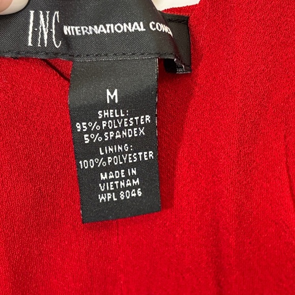 INC International Concepts Red and White Backless Dress - Picture 3 of 3